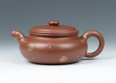 紫砂壶图片：描金扁福 - 美壶网