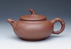 紫砂壶图片：竹鼎壶 清水泥 - 美壶网
