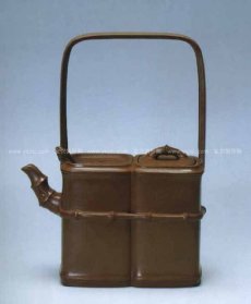 紫砂壶图片：双竹提梁壶 - 美壶网