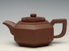 紫砂壶图片：六方抽盖雪华 - 美壶网