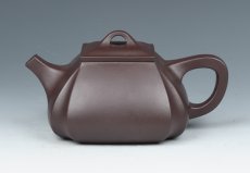 紫砂壶图片：抽角石瓢 - 美壶网