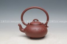 紫砂壶图片：三足提梁―2010手工大赛获奖 - 美壶网