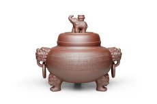 紫砂壶图片：狮象玉鼎 - 美壶网