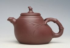 紫砂壶图片：斜竹壶 - 美壶网