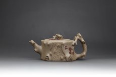 紫砂壶图片：高把梅椿壶(一厂原矿老段泥） - 美壶网