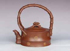 紫砂壶图片：知足常乐提梁 - 美壶网