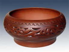 紫砂壶图片：大号仿古茶冼 - 美壶网