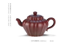 紫砂壶图片：高书扁菱花（铜奖作品） - 美壶网