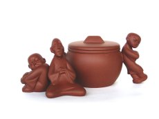 紫砂壶图片：三和尚 - 美壶网