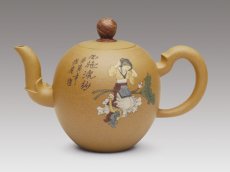 紫砂壶图片：彩绘一粒珠 - 美壶网