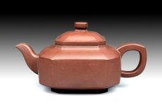 紫砂壶图片：18 四方抽角 - 美壶网