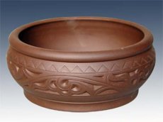 紫砂壶图片：小号刻画茶冼 - 美壶网