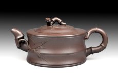 紫砂壶图片：23 劲竹壶 - 美壶网