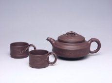 紫砂壶图片：双线竹鼓 - 美壶网