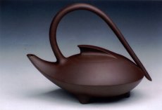 紫砂壶图片：飞碟提梁 - 美壶网