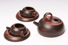 紫砂壶图片：光·日月·日月同辉（五件茶具） - 美壶网