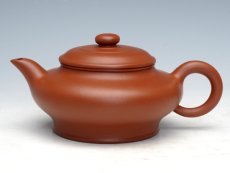 紫砂壶图片：虚扁（朱泥） - 美壶网
