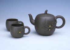 紫砂壶图片：香瓜壶套具 - 美壶网