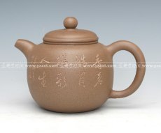 紫砂壶图片：匏尊泥料：原矿蟹青泥 - 美壶网