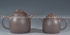 紫砂壶图片：秦权对壶 - 美壶网