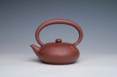 紫砂壶图片：秋韵提梁  青水泥 - 美壶网