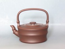 紫砂壶图片：扁竹提梁 - 美壶网