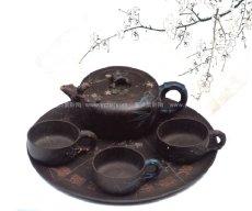 紫砂壶图片：冰梅套壶 - 美壶网