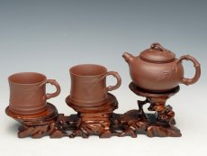 紫砂壶图片：竹节三件套 - 美壶网