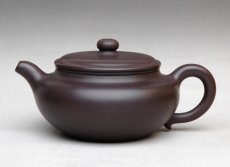 紫砂壶图片：扁仿古 180CC - 美壶网