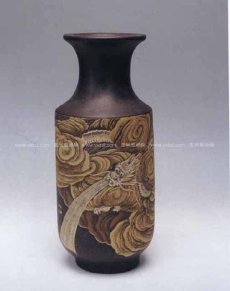 紫砂壶图片：云龙瓶 - 美壶网