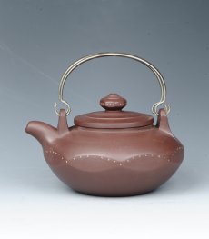 紫砂壶图片：金砂提梁 - 美壶网