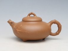 紫砂壶图片：竹节 原矿团泥 3... - 美壶网