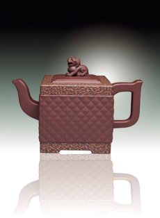 紫砂壶图片：钻狮壶 - 美壶网