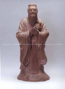 紫砂壶图片：孔子(雕塑) - 美壶网