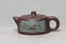 紫砂壶图片：井栏（ 陈复澄刻，中华第一刀、当代著名书法篆刻家 ） - 美壶网