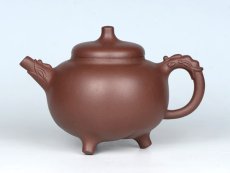 紫砂壶图片：三脚龙壶 - 美壶网