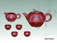 紫砂壶图片：莲子套壶 - 美壶网