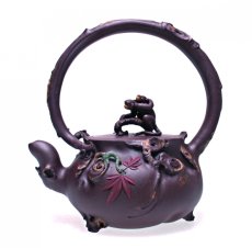 紫砂壶图片：辈辈封侯提梁 - 美壶网