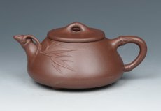 紫砂壶图片：竹叶石瓢 - 美壶网
