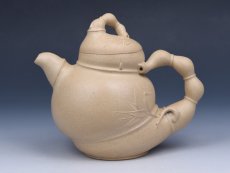 紫砂壶图片：佛肚竹（松绿泥） - 美壶网