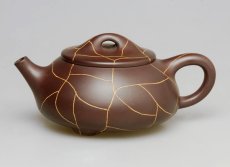 紫砂壶图片：开片石瓢（纯紫老泥）200cc - 美壶网