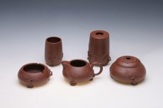 紫砂壶图片：岁寒三友茶器具 - 美壶网