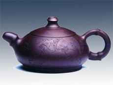 紫砂壶图片：竹趣280CC - 美壶网