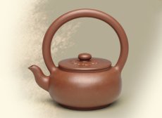 紫砂壶图片：祥云提梁 - 美壶网