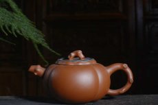 紫砂壶图片：柿扁壶 - 美壶网