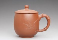 紫砂壶图片：朱泥盖杯 - 美壶网