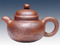 紫砂壶图片：悠泉壶谭泉海铭 - 美壶网