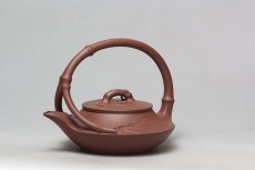 紫砂壶图片：竹节提梁 - 美壶网