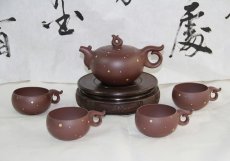 紫砂壶图片：火焰套壶 - 美壶网