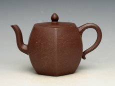 紫砂壶图片：六方橄榄 泥料：紫... - 美壶网